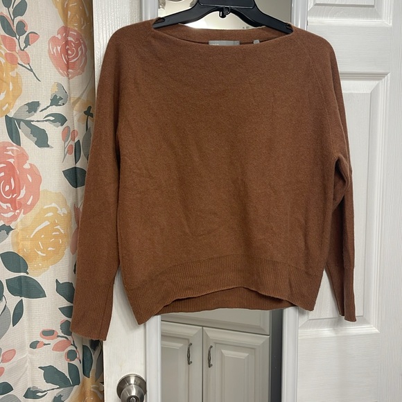Vince Bateau Neck 100% Cashmere Knit Sweater szM - Picture 4 of 12